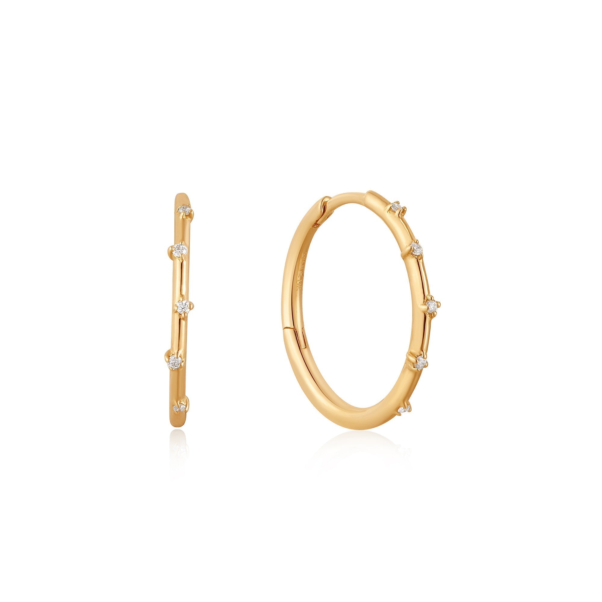 Ania Haie 14kt Gold Stargazer Natural Diamond Hoop Earrings – Watch ...