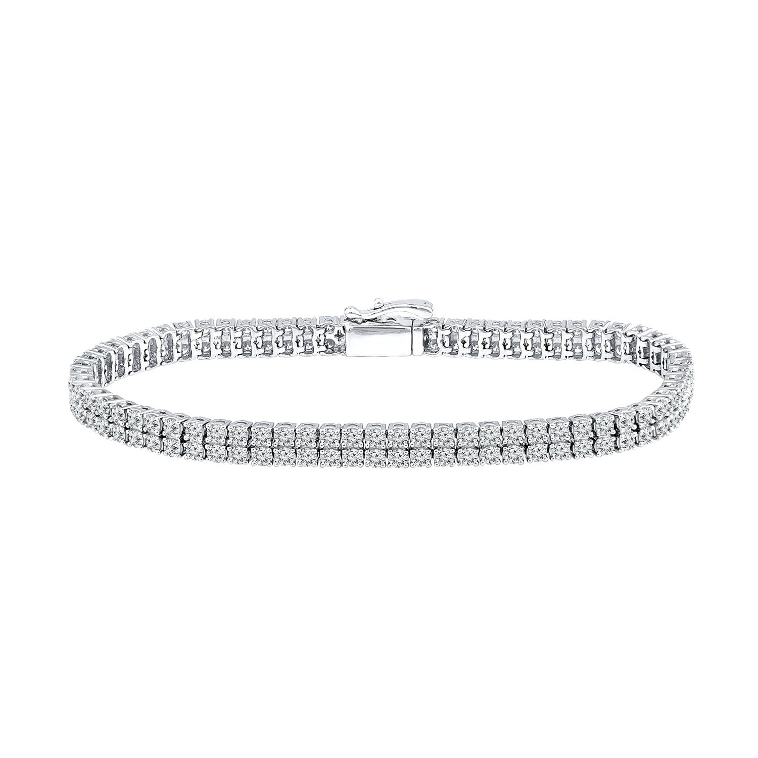 4.95ct Lab Grown Diamond Bracelet in 18K White Gold - Watch Direct product image