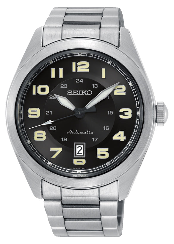 Seiko Conceptual Series Black Dial Silver Tone Watch SRPC85J – Watch ...