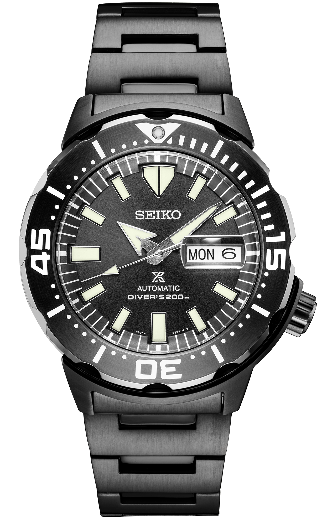 Seiko Prospex Monster All Black Automatic Divers Watch SRPD29P – Watch  Direct Australia