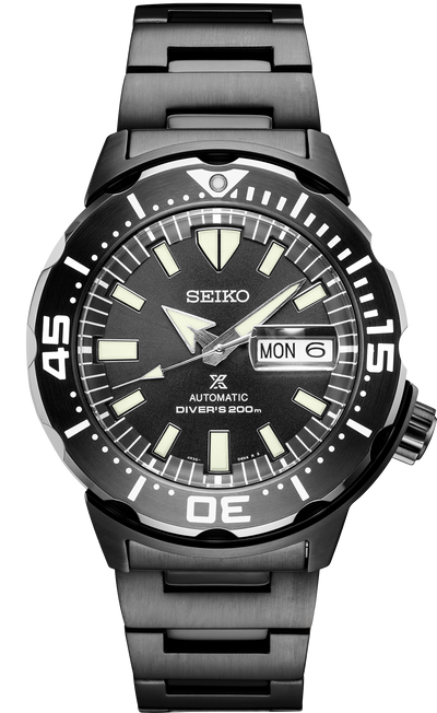 Seiko Prospex Monster All Black Automatic Divers Watch SRPD29P – Watch  Direct Australia