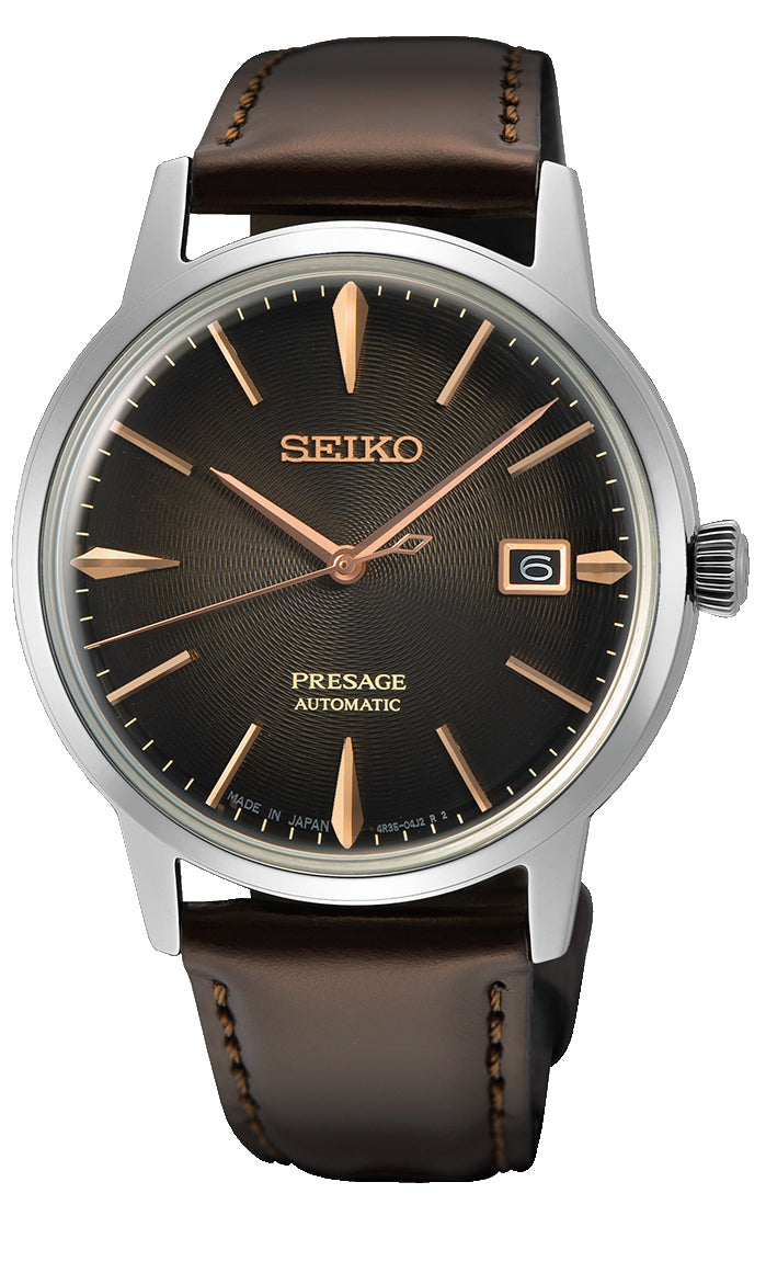 Seiko Presage Cocktail Time Automatic 50M Brown Dial Mens Watch SRPJ17 –  Watch Direct Australia