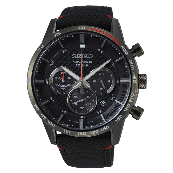 Seiko Chronograph Tachymeter Black Watch SSB359P – Watch Direct Australia