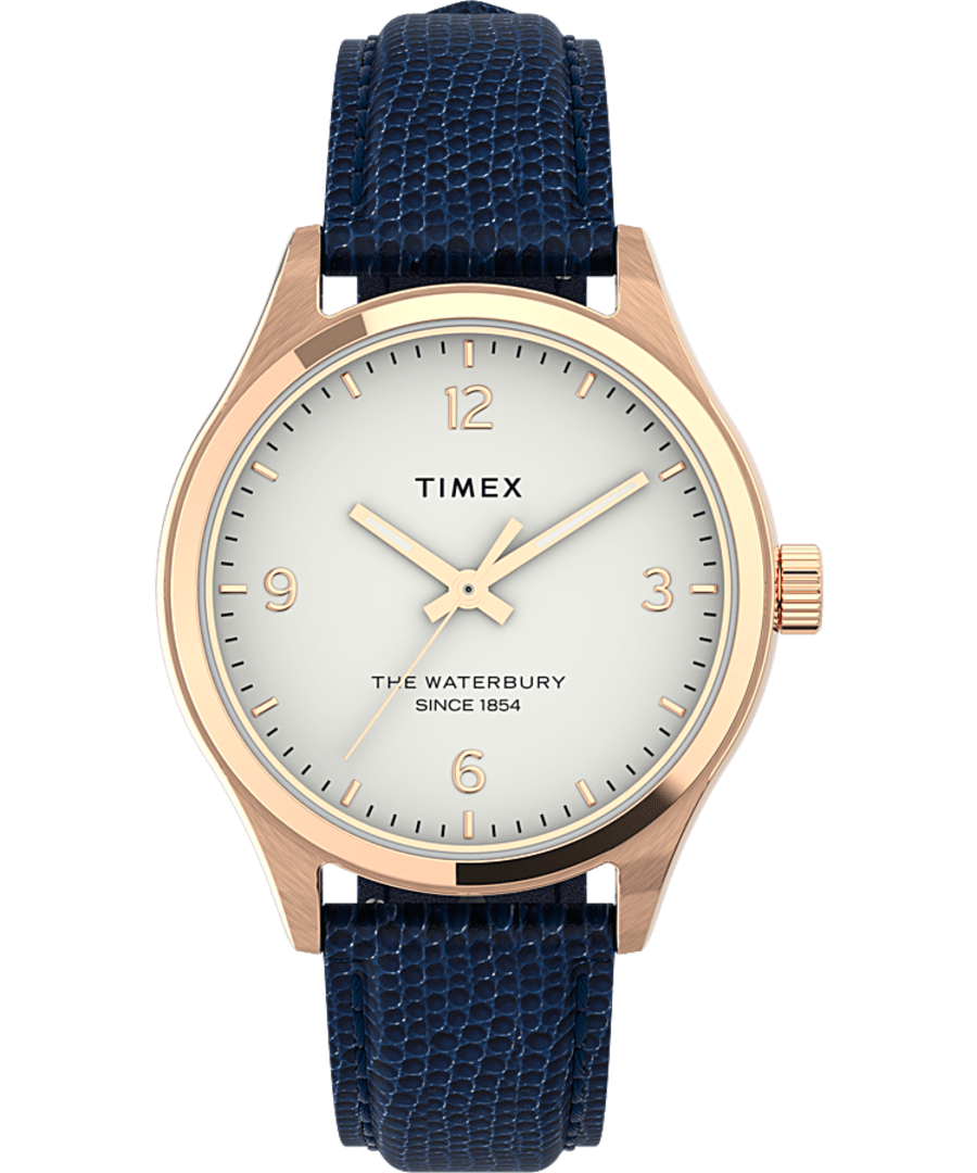 Timex 'Waterbury' Traditional 34mm Leather Strap Watch TW2U97600 – Watch  Direct Australia