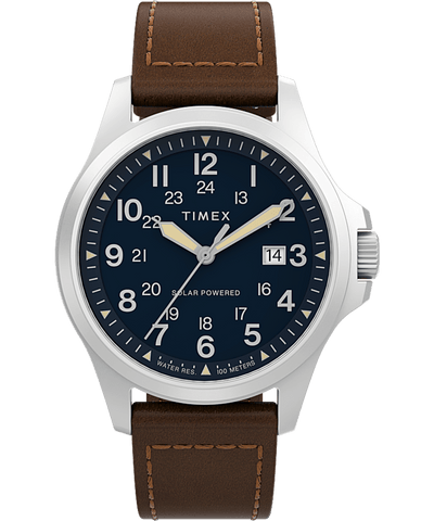 Timex Expedition® North Field Post Solar 41mm Leather Strap Watch TW2V –  Watch Direct Australia