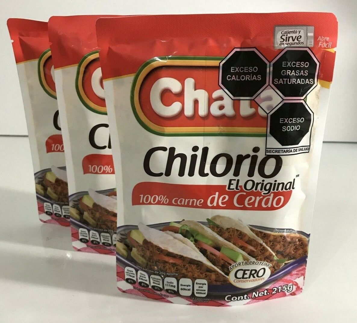 4-Pack Chata Mexican Pork Chilorio / Chata Chilorio Cerdo 215g/ e –  CompraPromex