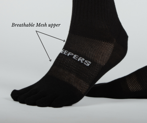 Breathable mech socks for sweaty feet