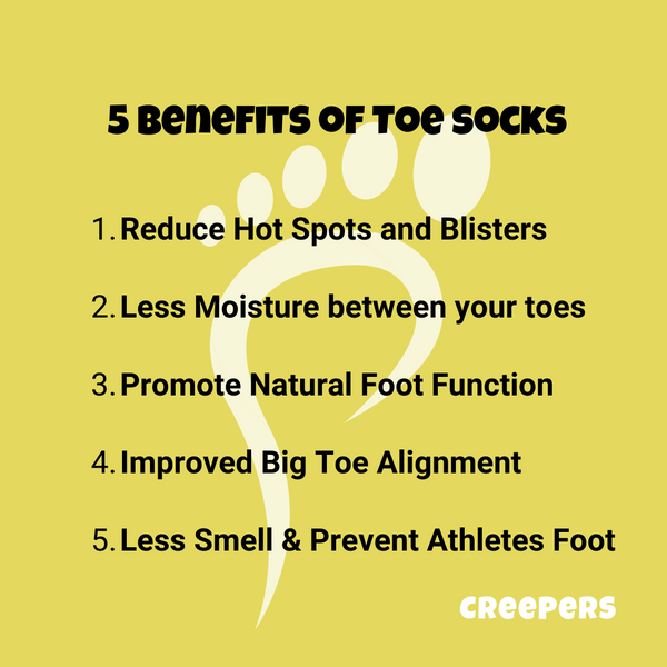 5 benefits of toe socks, creepers socks