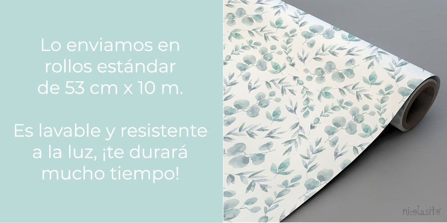 Papel pintado eucalipto