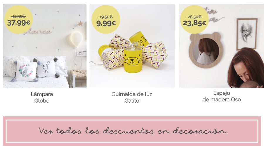 REBAJAS en Decoración infantil - Guirnaldas, Espejos, Lámparas