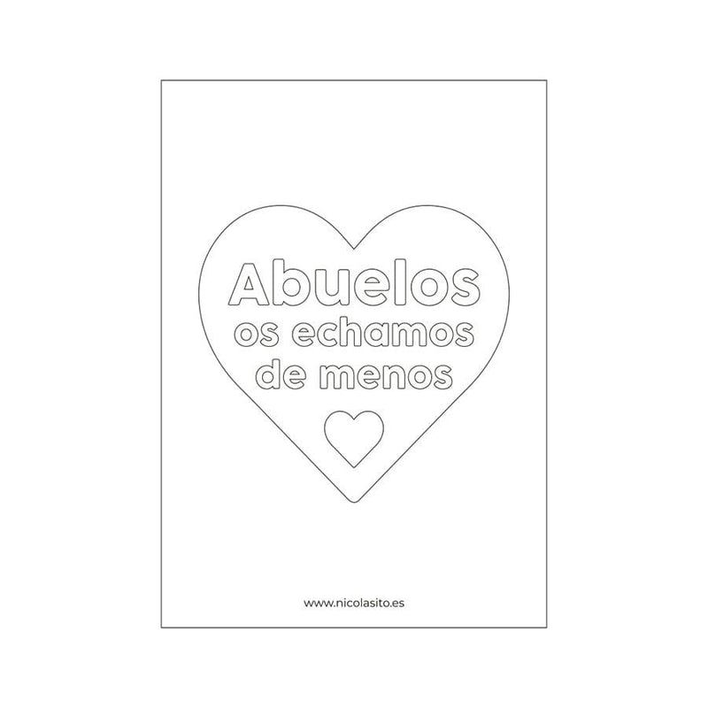 Dibujo Abuelos os echamos de menos - Gratis – 