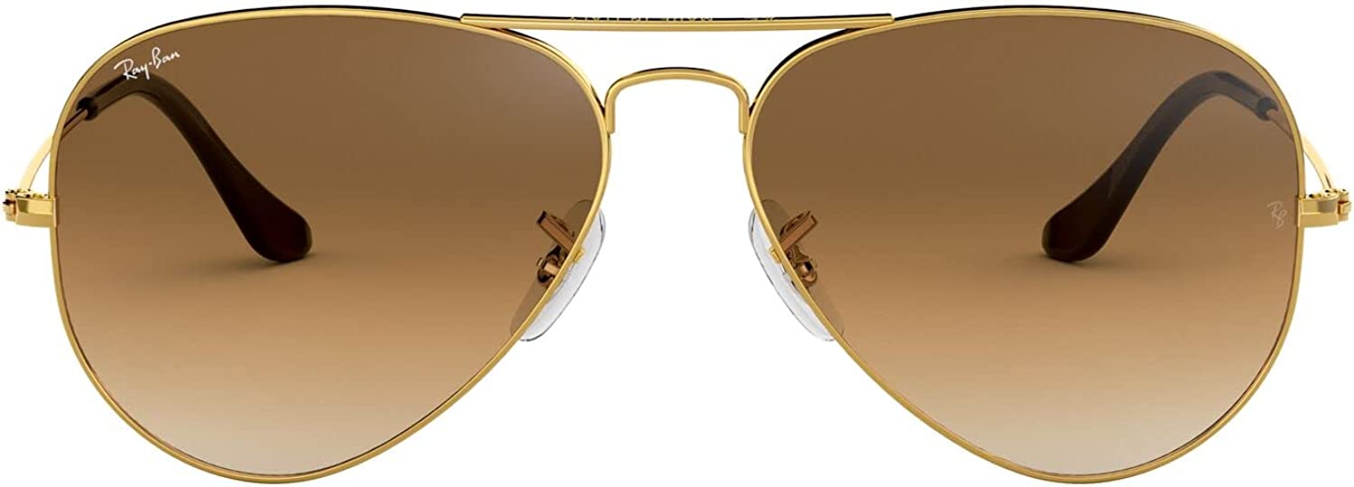 Image of Ray-Ban AVIATOR RB3025 001/51 58mm Gold/Brown