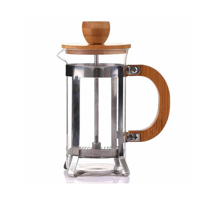 Cafetera Manual Prensa Francesa Con Embolo De Acero Y De Vidrio 800ml