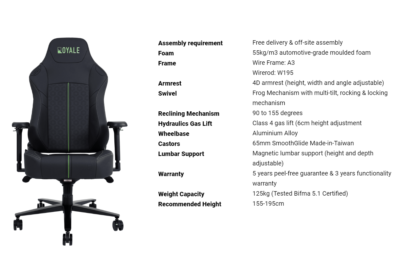 royale direct gaming chair