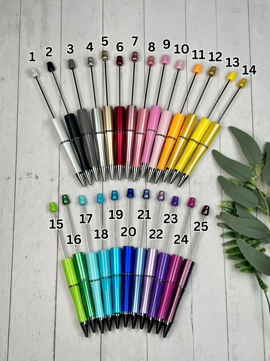 Beadable Pens | Beaded Pens for DIY | Numbers 66, 68, 69, 70, 71, 72, 73,  74 Random Mix