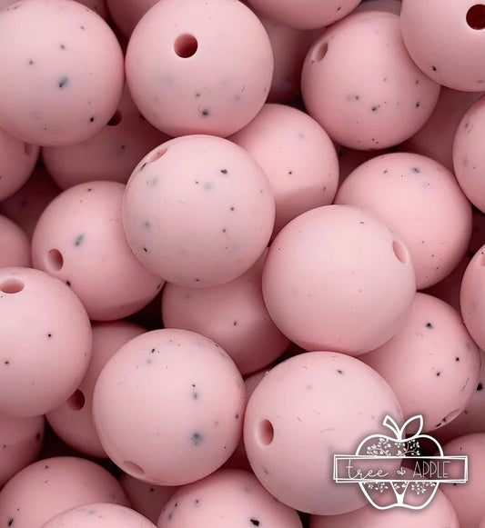 15mm Flamingo Pink Silicone Beads, Pink Round Silicone Beads