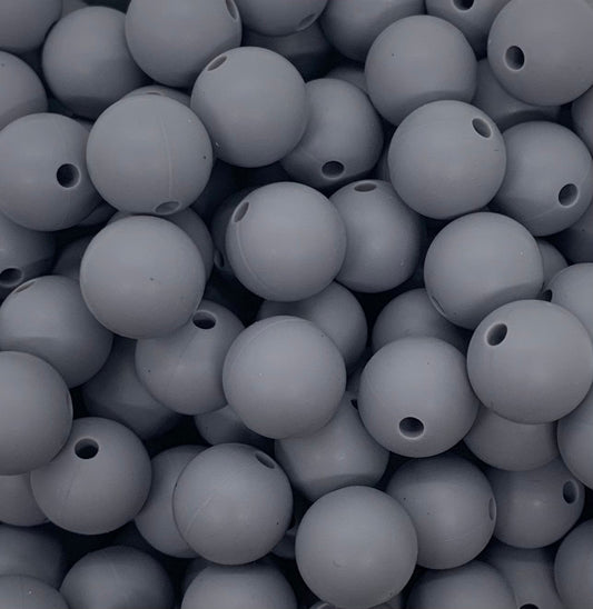 15mm Light Gray Gloss Silicone Beads, Shiny Silicone Beads, Silicone Beads,  Silicone Beads Wholesale