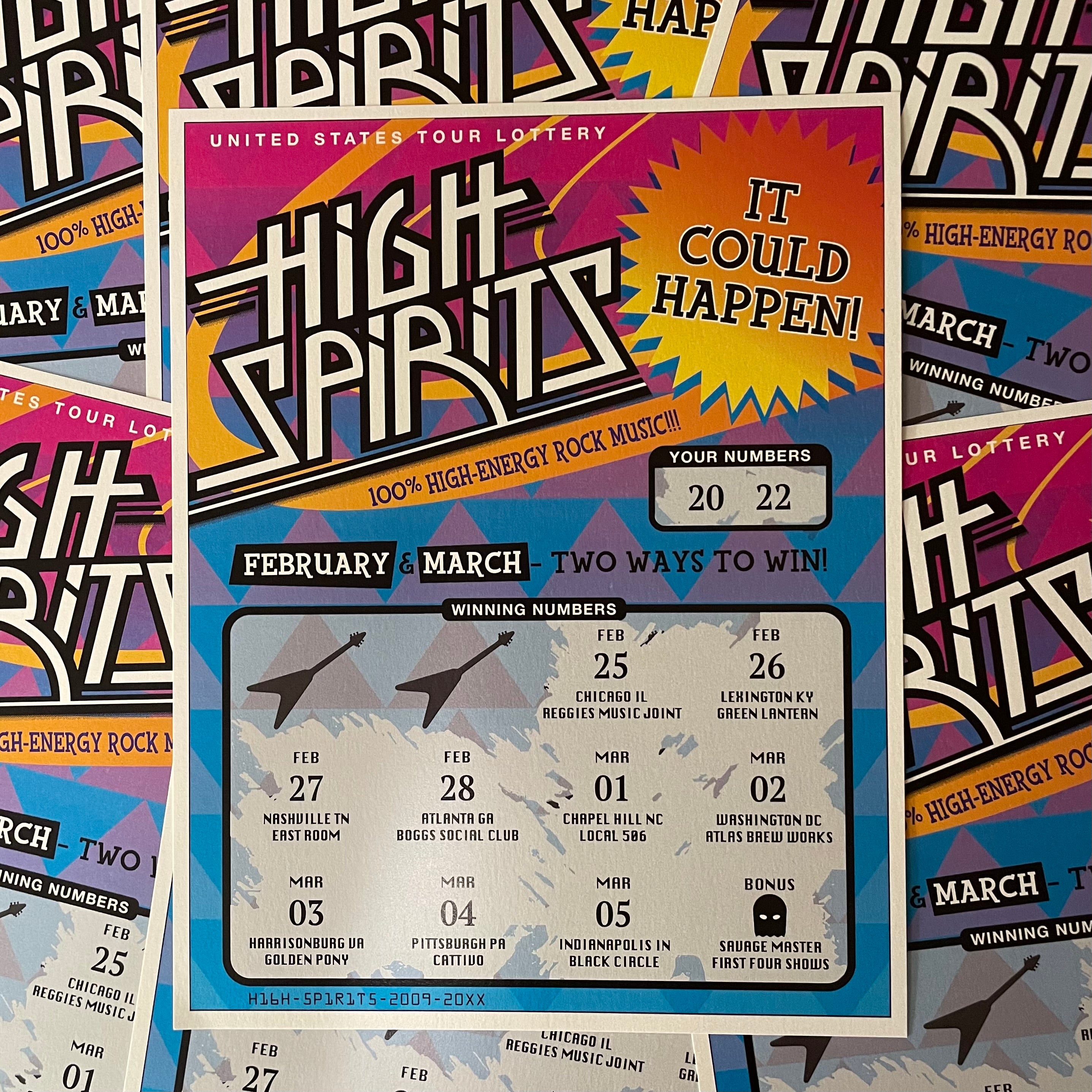 HIGH SPIRITS - 2022 Tour Poster
