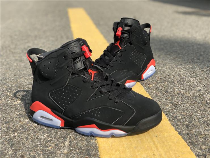 Air Jordan 6 Retro Men Black Infrared AJ6 Basketball Shoes