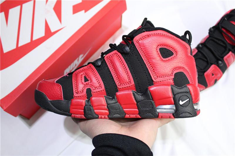 Air More Uptempo Black/Red Sneaker Shoes