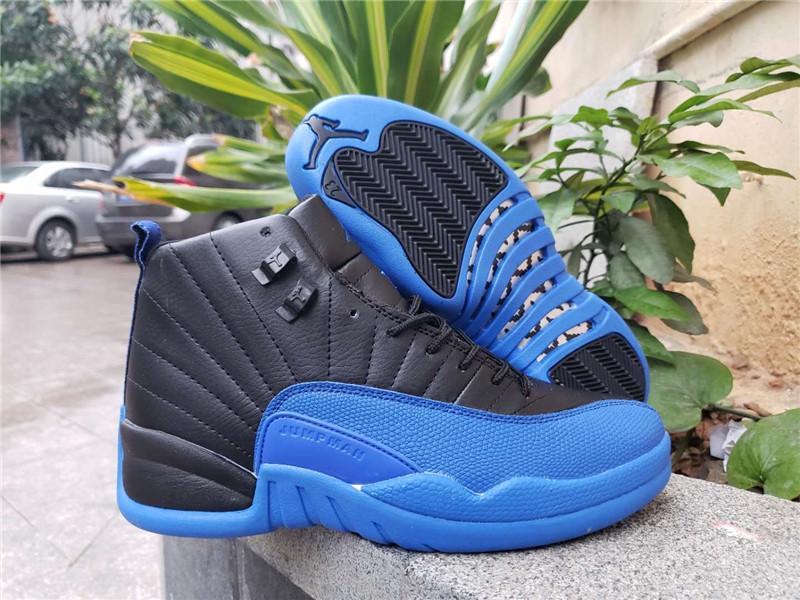 Air Jordan 12 Retro Black/Royal Blue Basketball Shoes