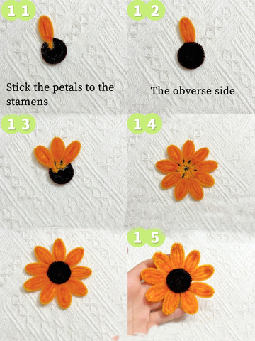 Pipe cleaner crafts-DIY sunflower