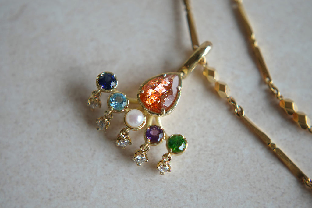 SHINDO HARUKA Order & reform Jewelry | "STAND" gems message pendant top