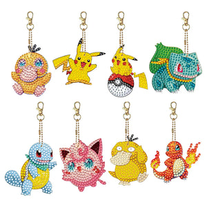 Pokemon Diamond Painting Keychain Set #2 - Color-Full Creations - Pokemon Diamond Painting