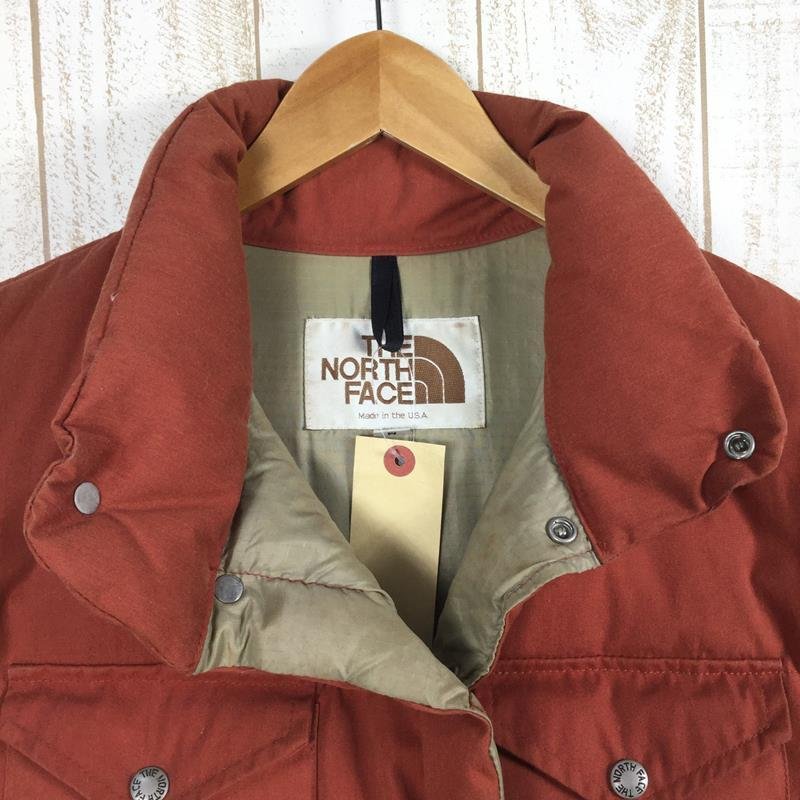 【MEN's M】 ノースフェイス 80s ダウン ベスト DOWN VEST 茶タグ ビンテージ 65/35 ベイヘッドクロス アメリカ製