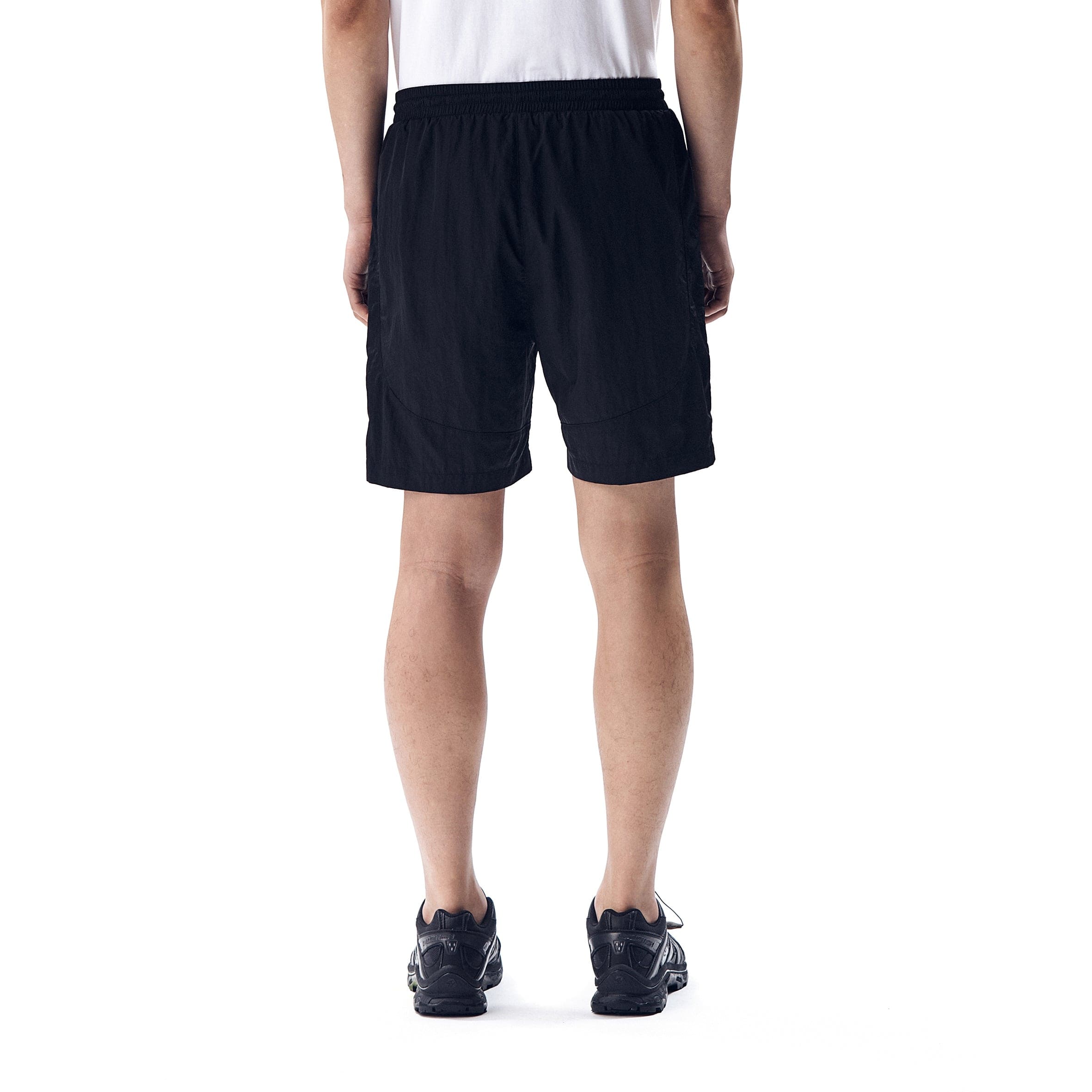 NYLON TRACK SHORTS - BLACK