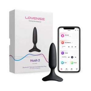 Lovense Hush 2 Bluetooth Remote-Controlled Vibrating Butt Plug XS 1 in. - The Adult Emporium