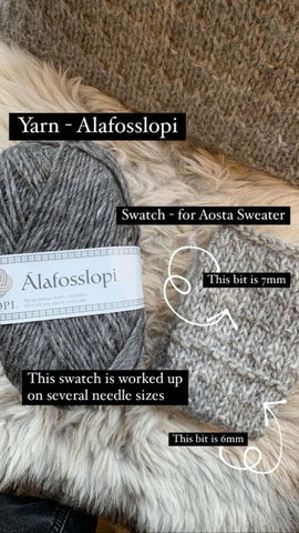 Lopi Alafosslopi Swatch at No Frills Knitting