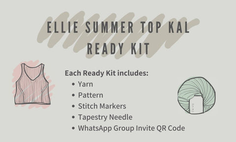 Ellie Summer Top KAL Ready Knit Contents