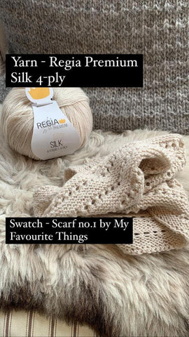 Regia Silk 4-Ply Swatch at No Frills Knitting