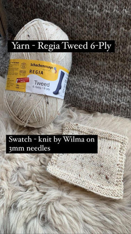 Regia Tweed 6-Ply Swatch at No Frills Knitting