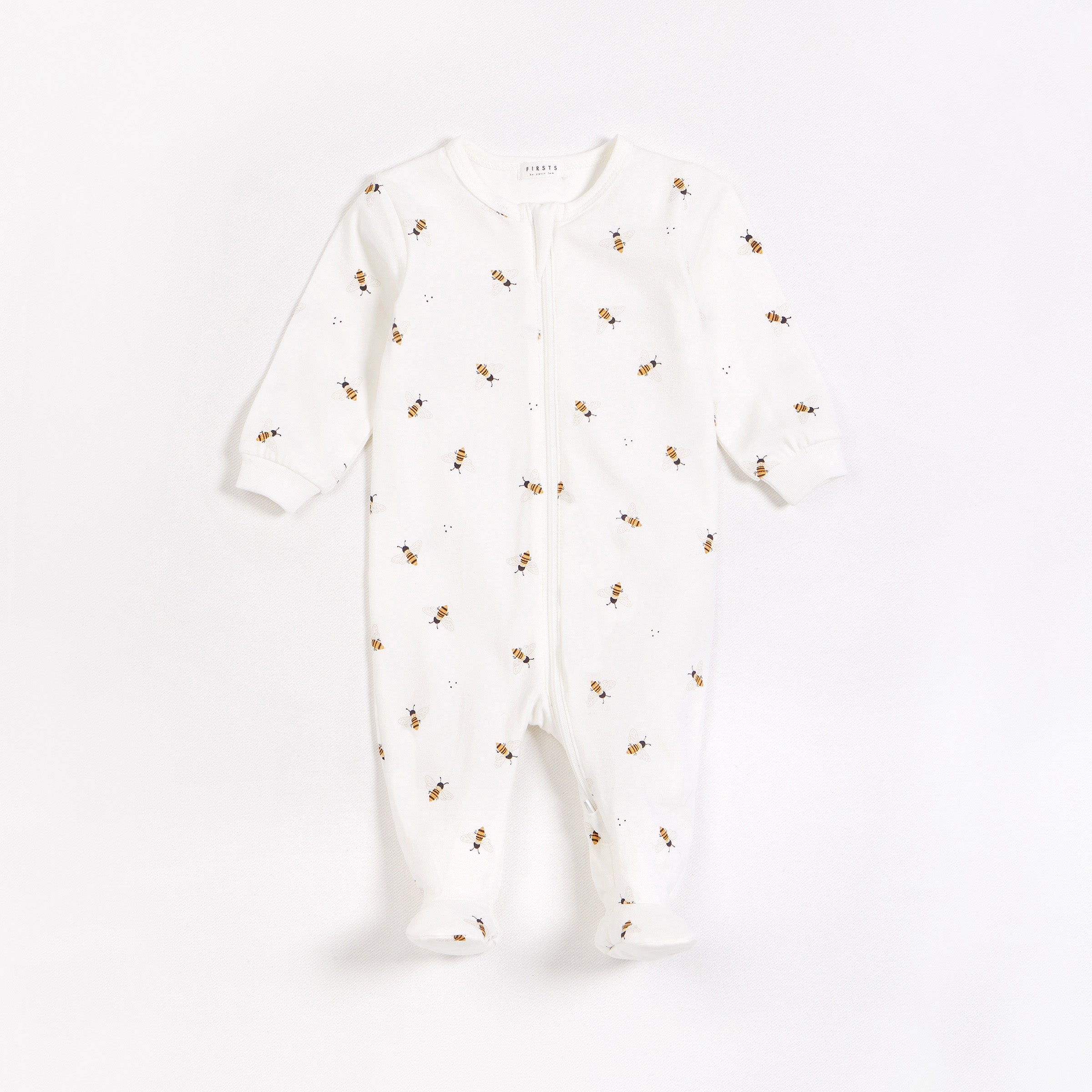 Bees Print on Off-White Sleeper | Petit Lem - Jenni Kidz