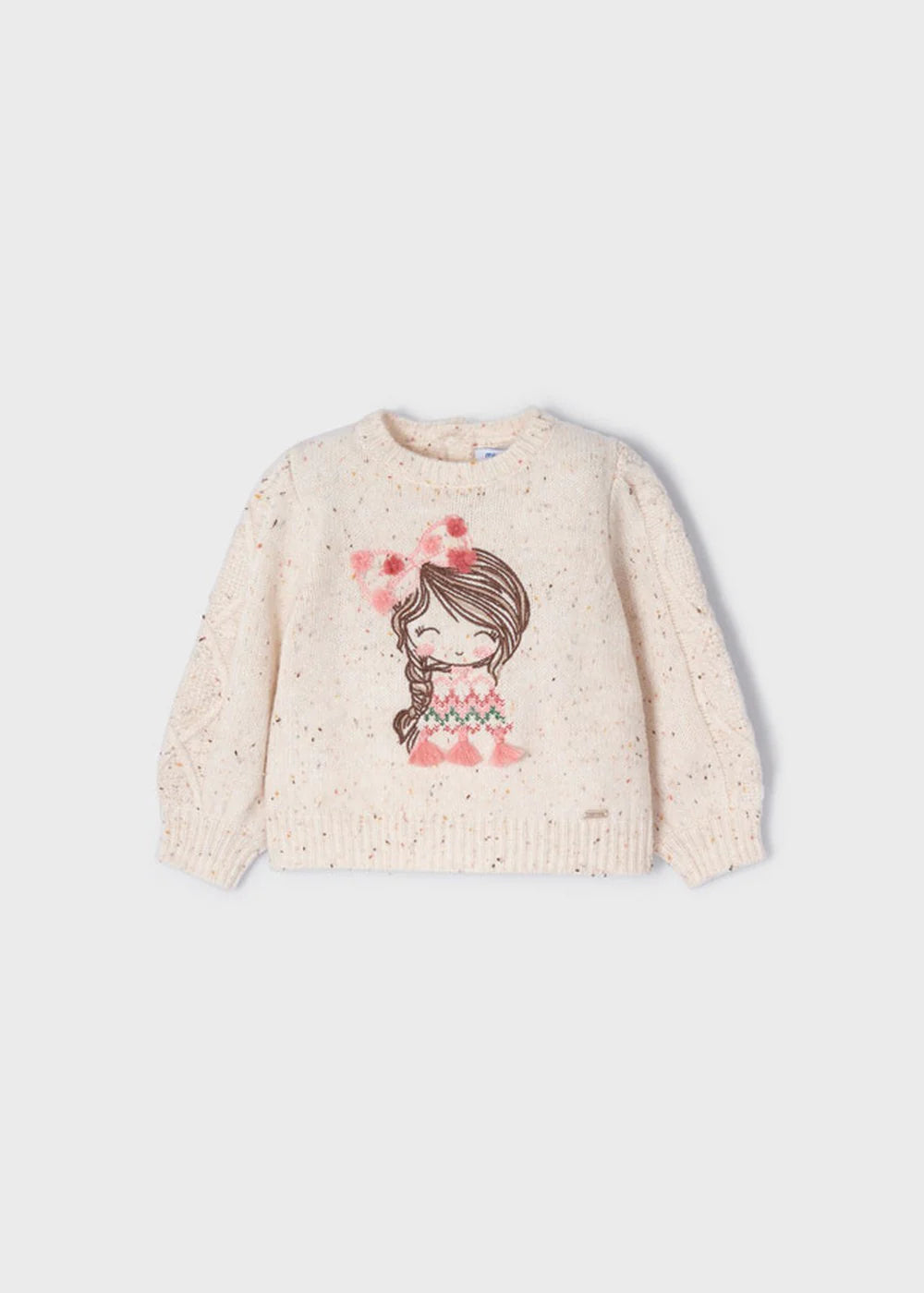 Baby Girl Cream Wool Blend Sweater | Mayoral - Jenni Kidz