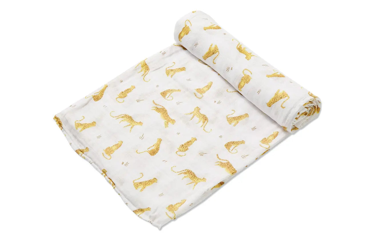 Bamboo Muslin Swaddle Blanket - Leopard | Angel Dear | Angel Dear | Jenni Kidz