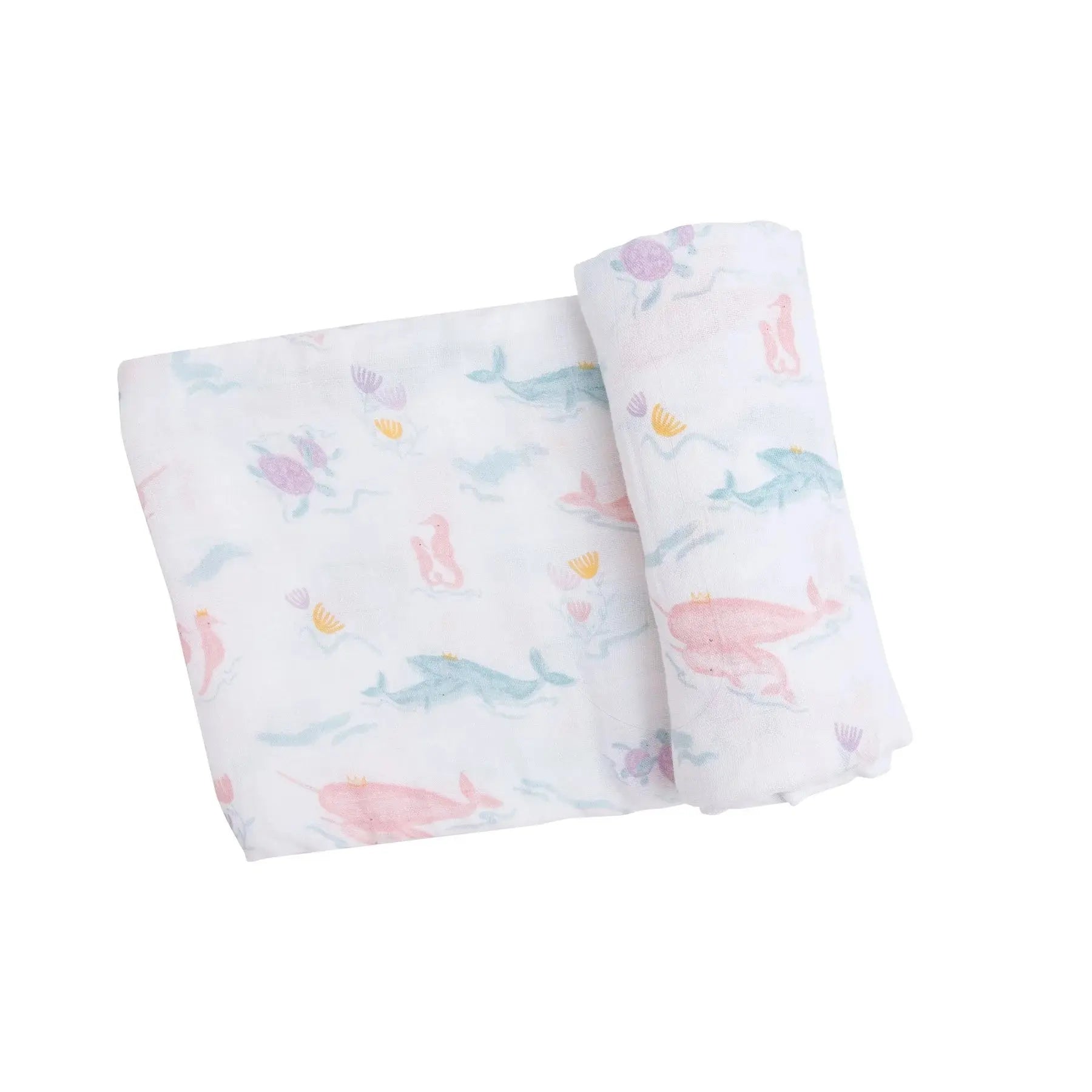 Bamboo Muslin Swaddle Blanket - Pretty Ocean | Angel Dear | Angel Dear | Jenni Kidz