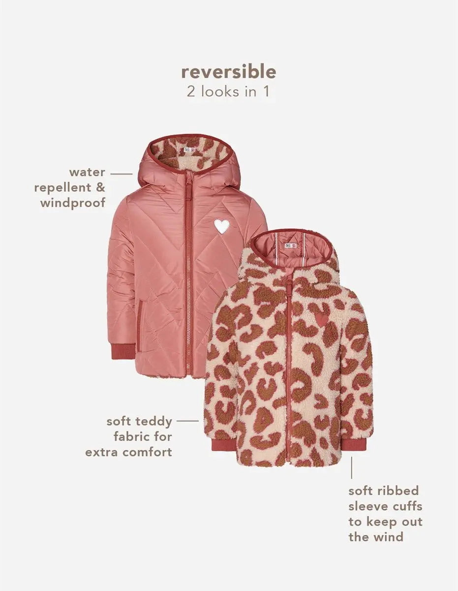 Winter jacket Nieuwaal - reversible - Cedar Wood | Noppies - Jenni Kidz