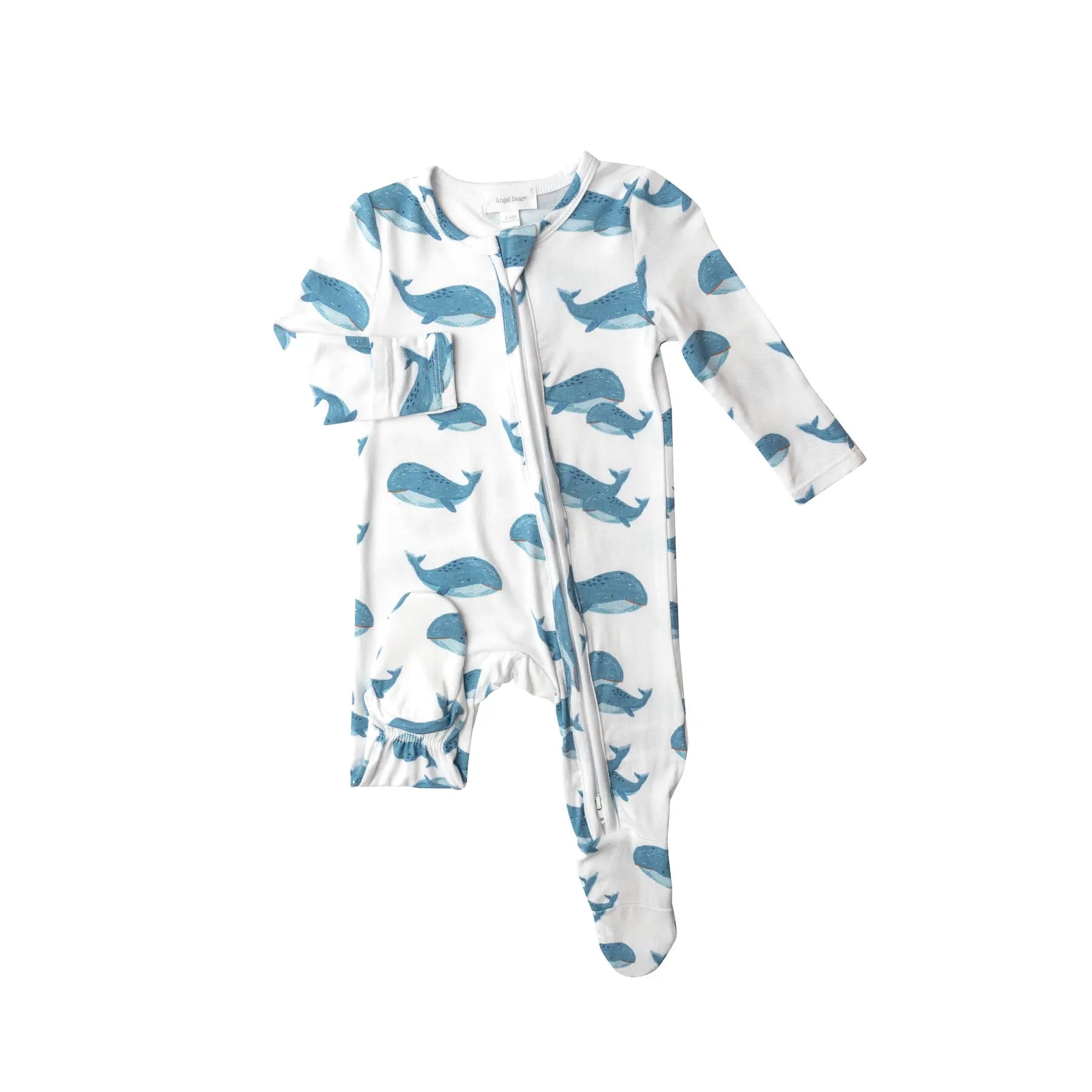 Zipper Footie - Blue Whales | Angel Dear - Angel Dear