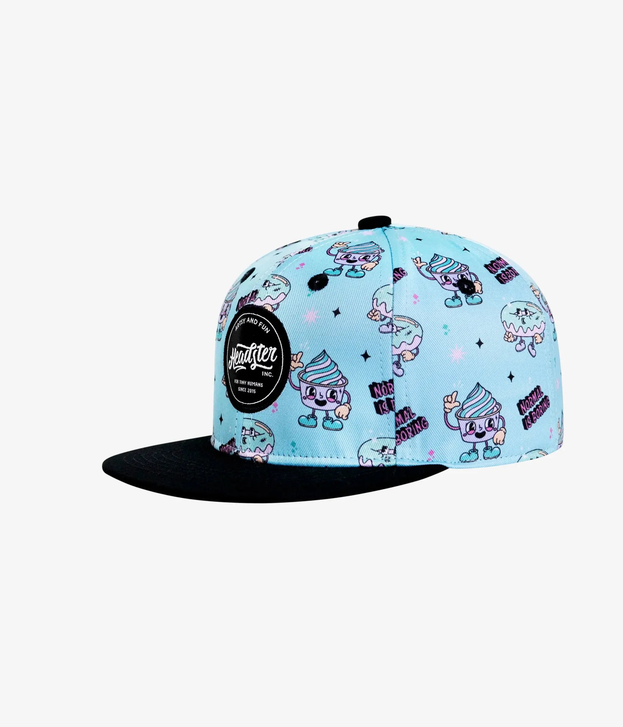 Normal is boring Snapback Hat - Bleached Aqua | Headster | Headster | Jenni Kidz