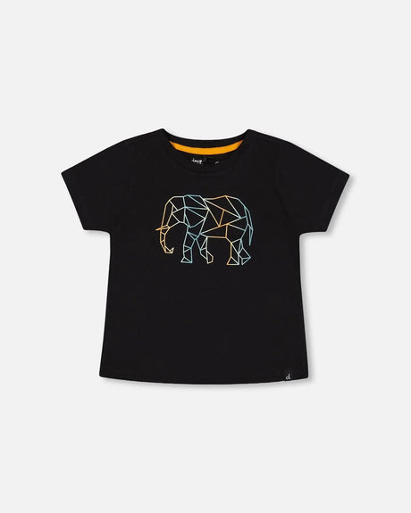 Buy Drop Shoulder Boys T-Shirt Black online