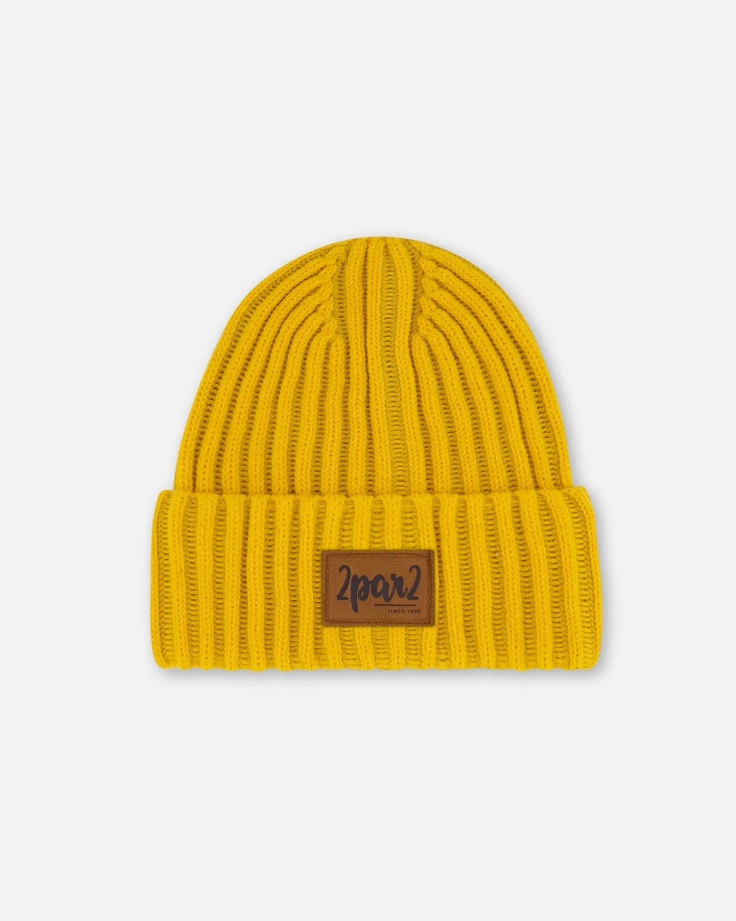 Solid Knit Hat Yellow | Deux par Deux | Jenni Kidz