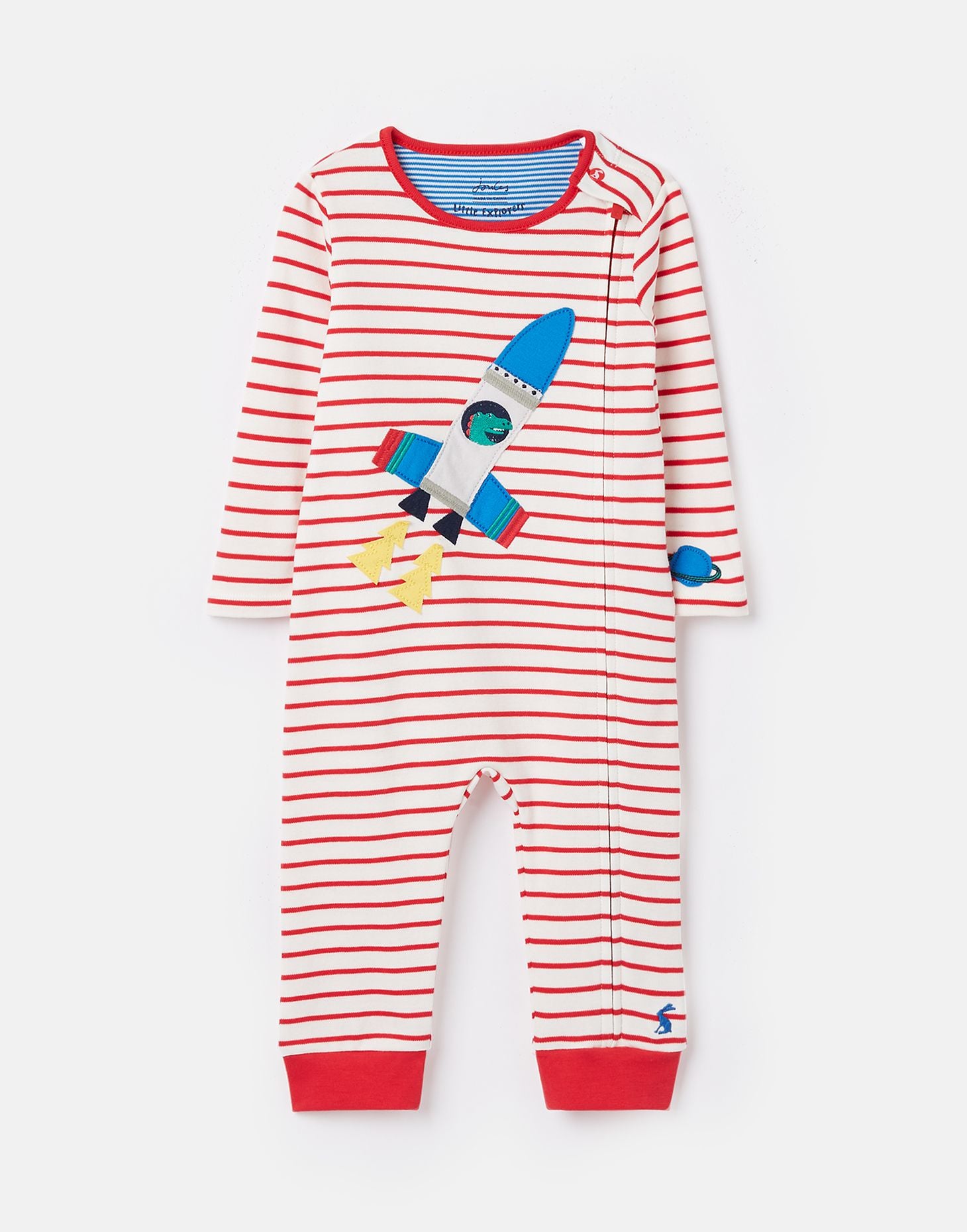 Winfield Organically Grown Cotton Romper - Rocketship Red | Joules - Jenni Kidz