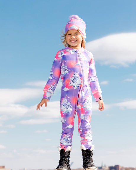 Nano Girls One-piece Thermal Underwear Set in Floral Print