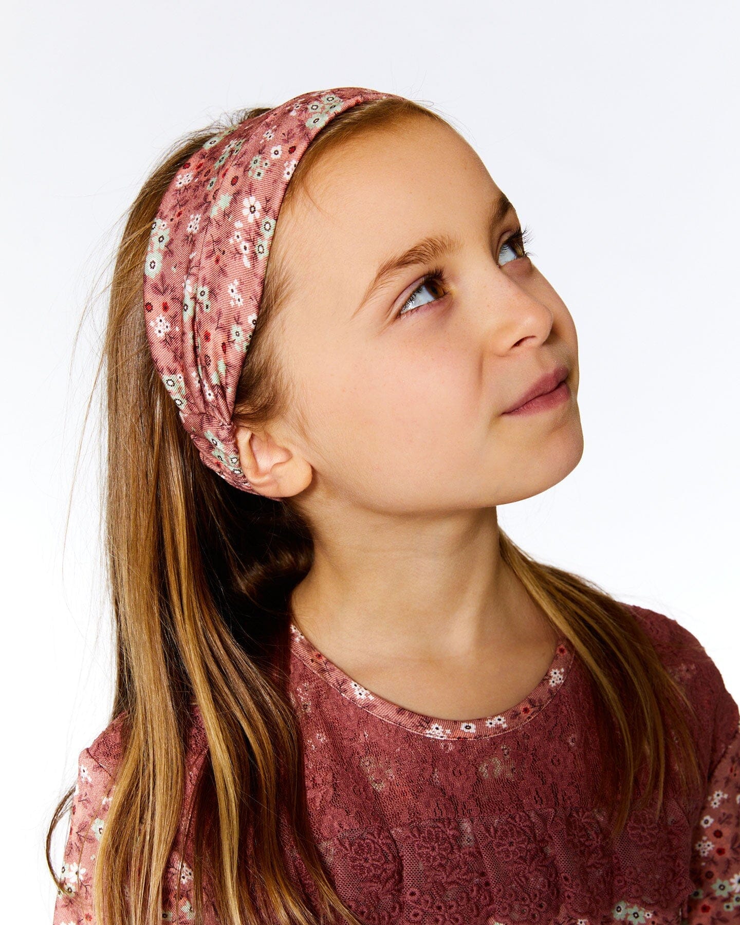 Printed Headband Dusty Mauve Floral Print-1