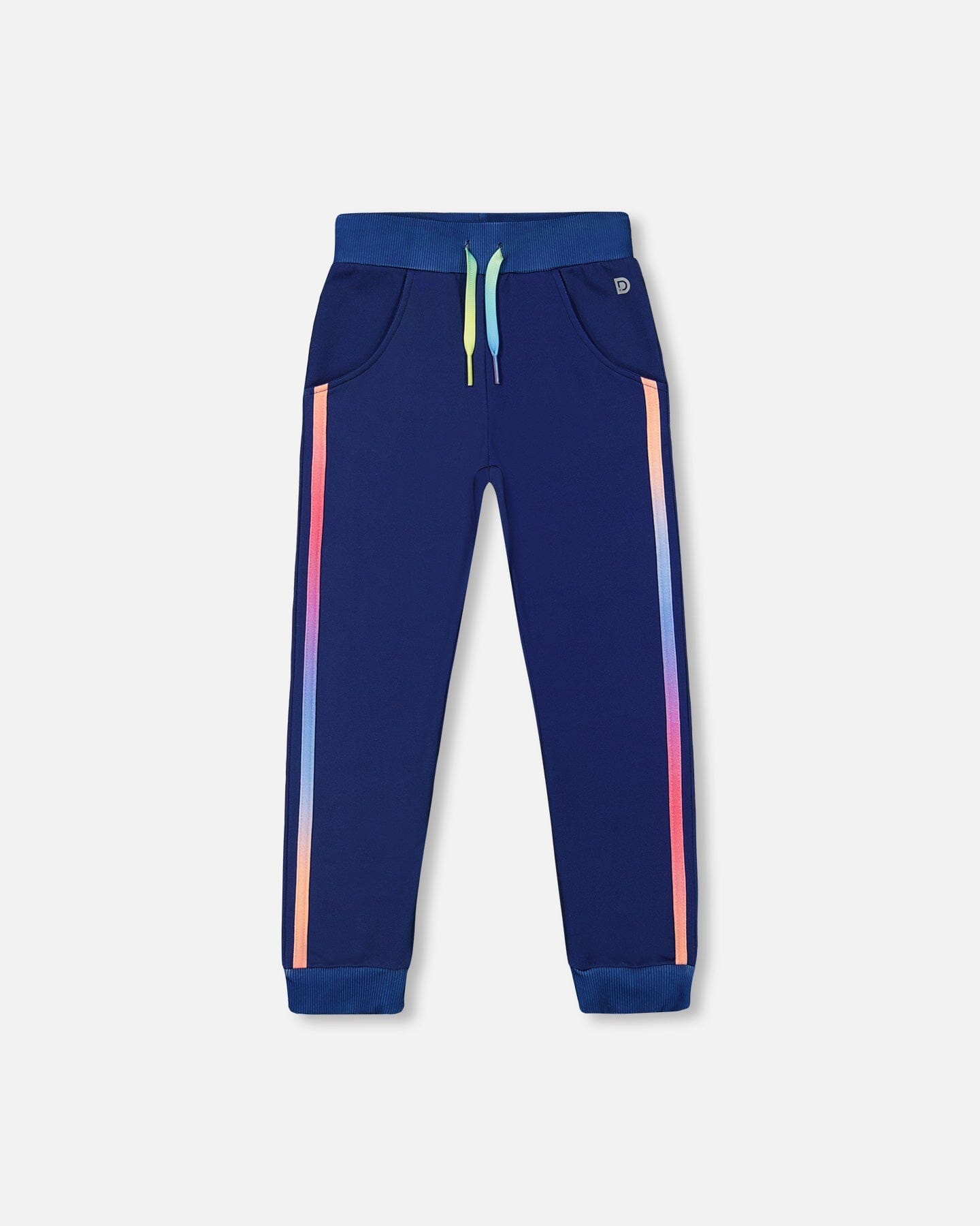 Athletic French Terry Sweatpants Dark Blue-0