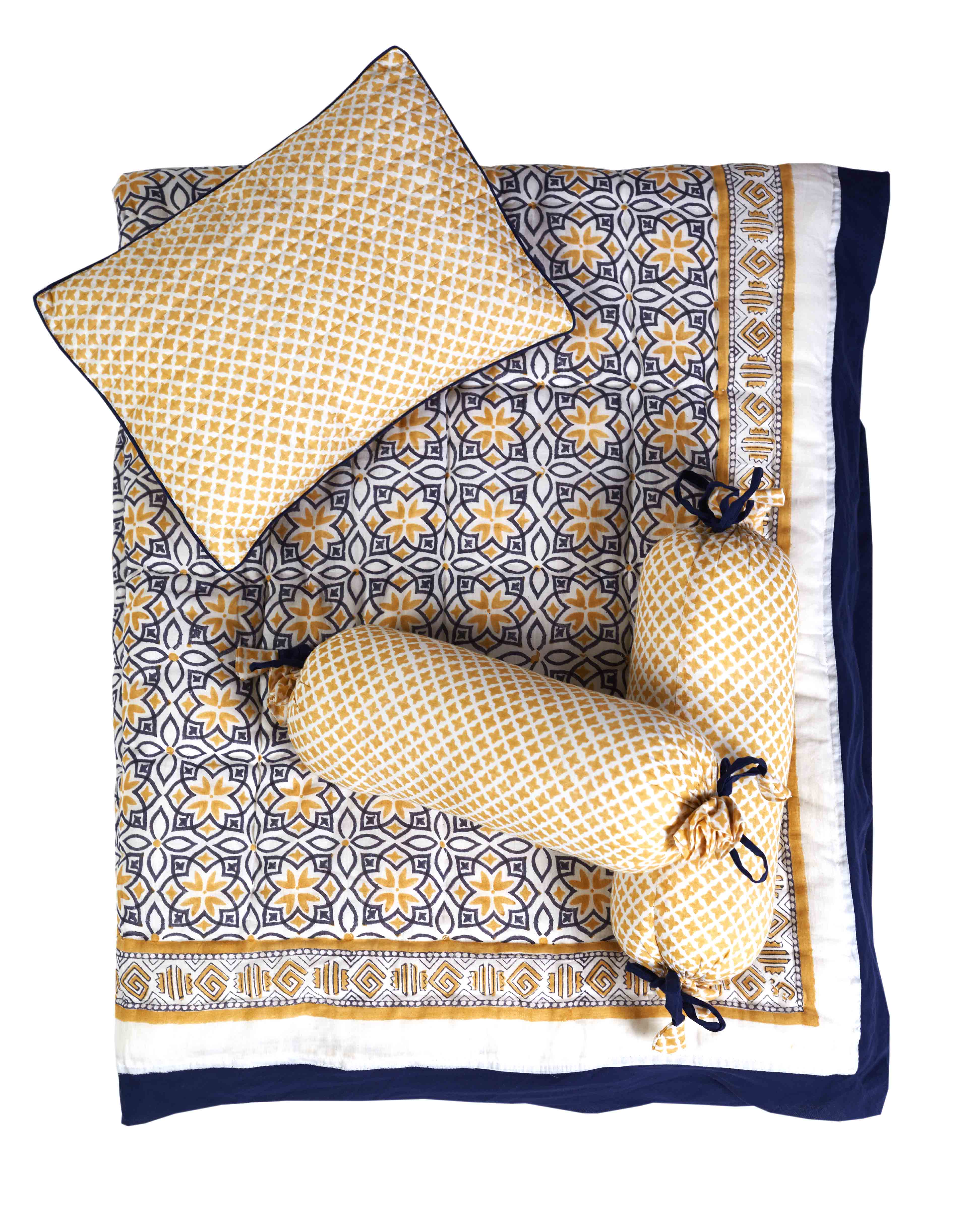 SEMINYAK BLUE CRIB BEDDING SET (4-Piece)-0