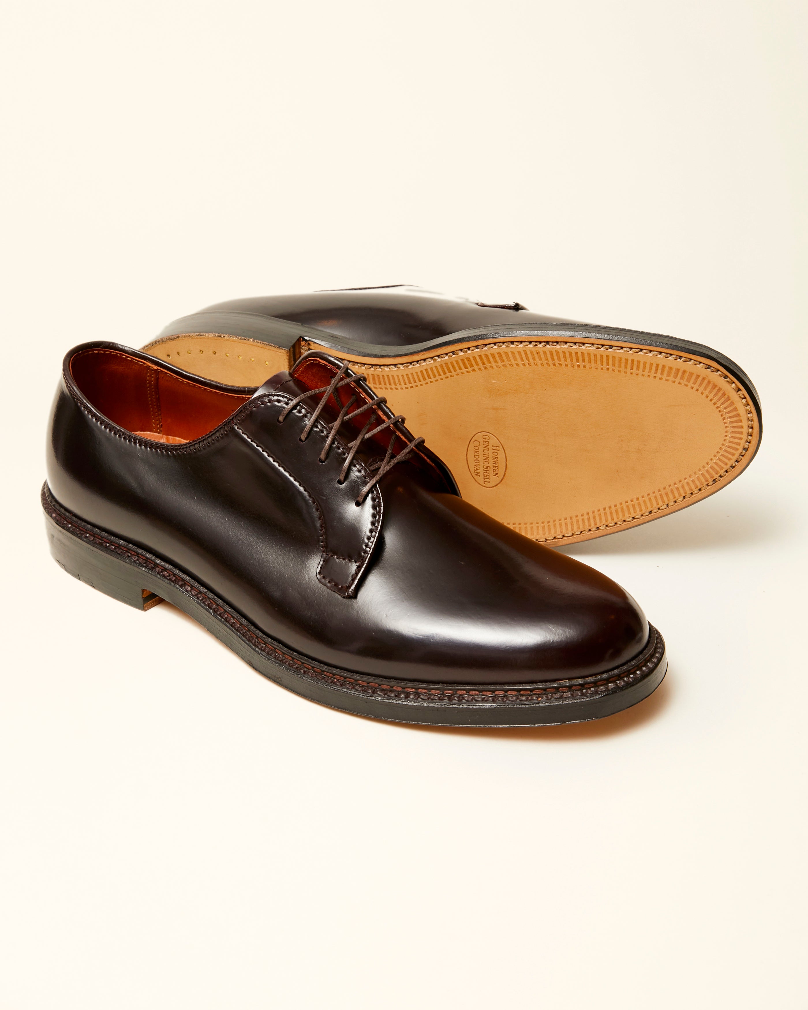 990AC Plain Toe Blucher in Color 8 Shell Cordovan, Barrie Last